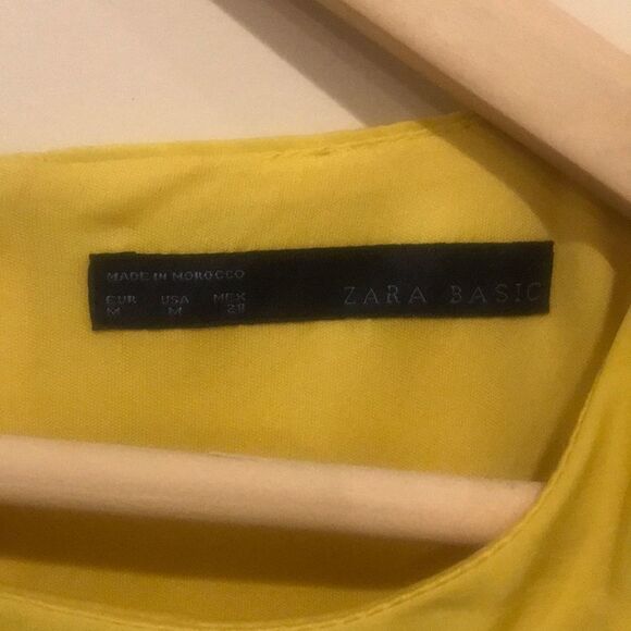 ZARA Basic Yellow Panel Dress - Size Medium - Picture 5 of 8